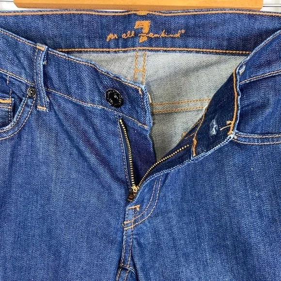NWOT 7 For All Mankind Roxanne Skinny Slim Leg Denim Blue Jeans - Picture 3 of 7